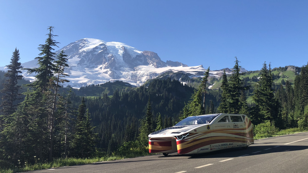 Penumbra in front of Mt. Rainer